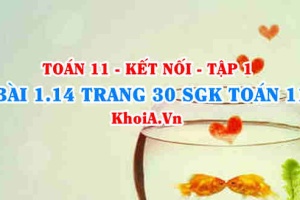 Bài 1.14 trang 30 SGK Toán 11 tập 1 Kết nối tri thức